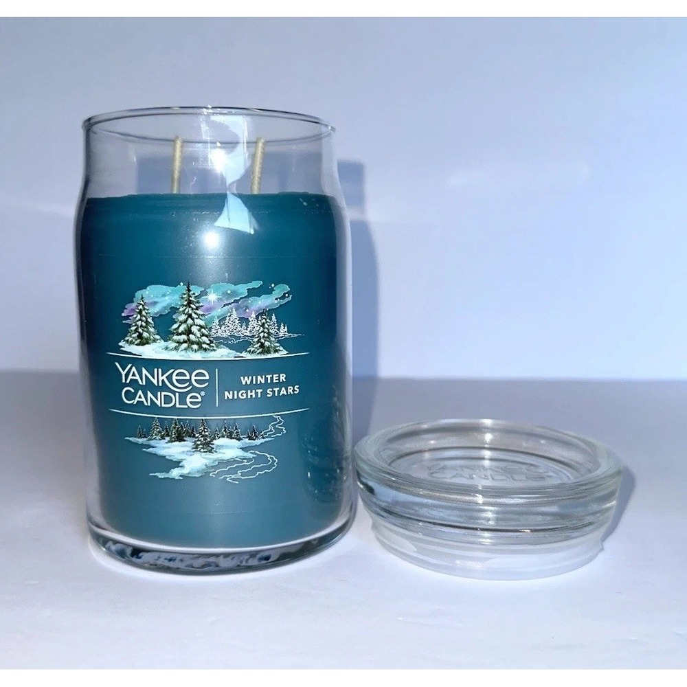 Yankee Candle Scented Candle Jar Winter Night Stars Large 20 oz Double Wick
